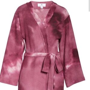 Socialite Pink Tie-Dye Kimono Robe